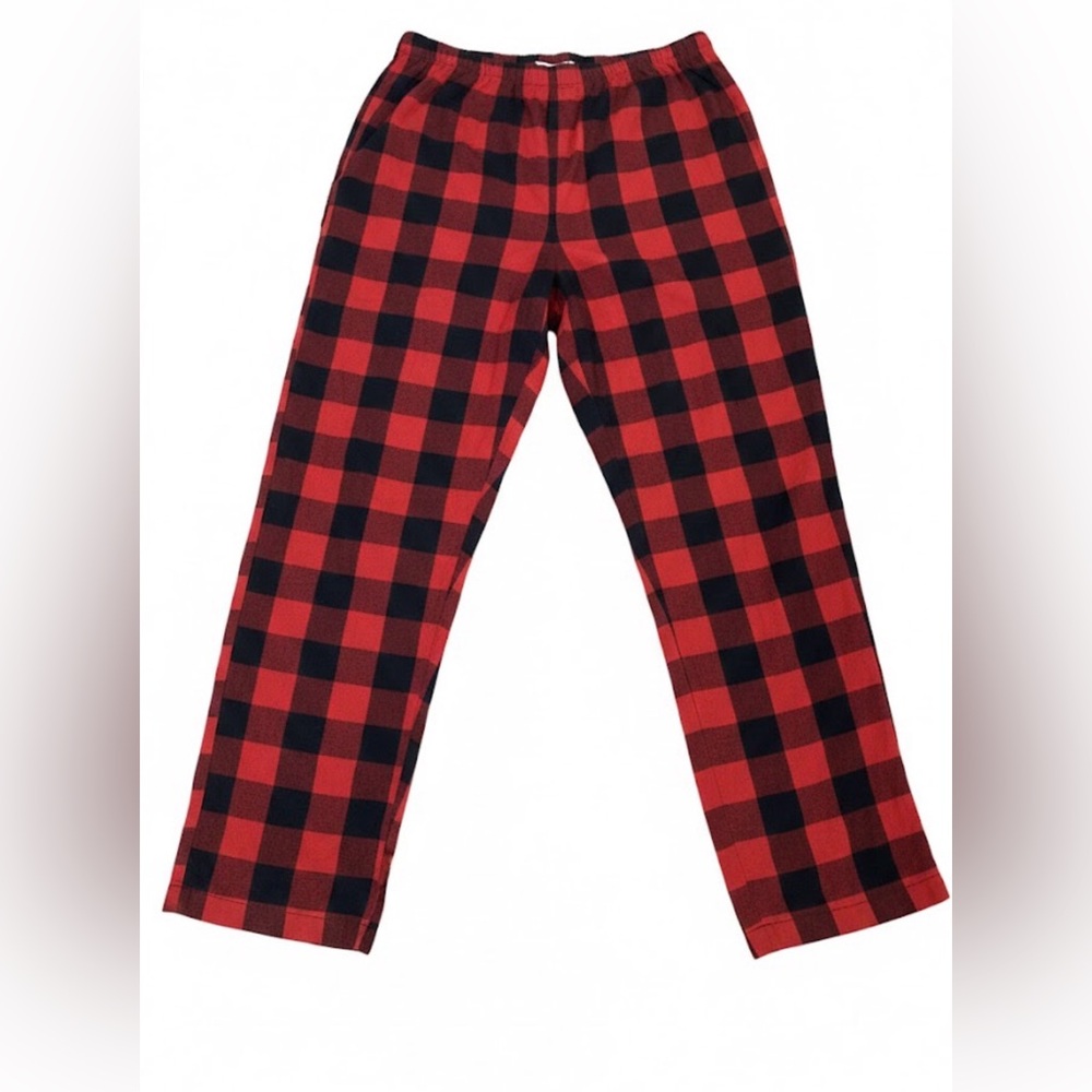 Wondershop Women’s Buffalo Plaid Black And Red Pajama Set Cozy Holiday Sleepwear - Picture 5 of 5